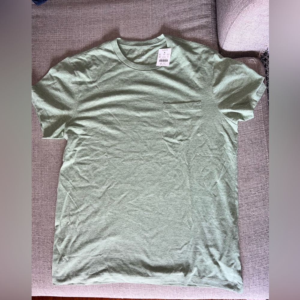 J. Crew Light Green Slim Washed TShirt
